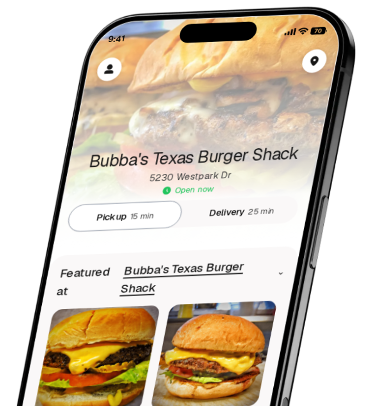 Bubba's Texas Burger Shack app preview